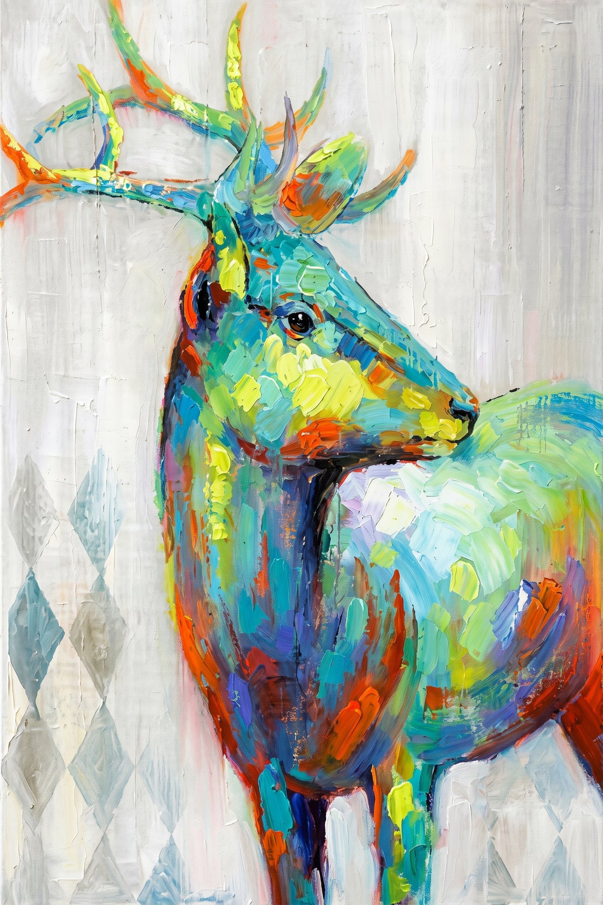 Painting Colorful Deer