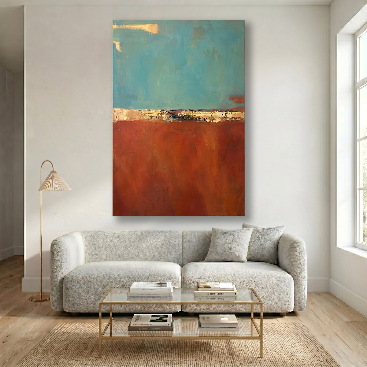 Painting Abstract Horizon Landscape