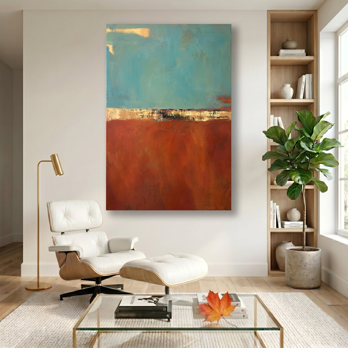 Painting Abstract Horizon Landscape