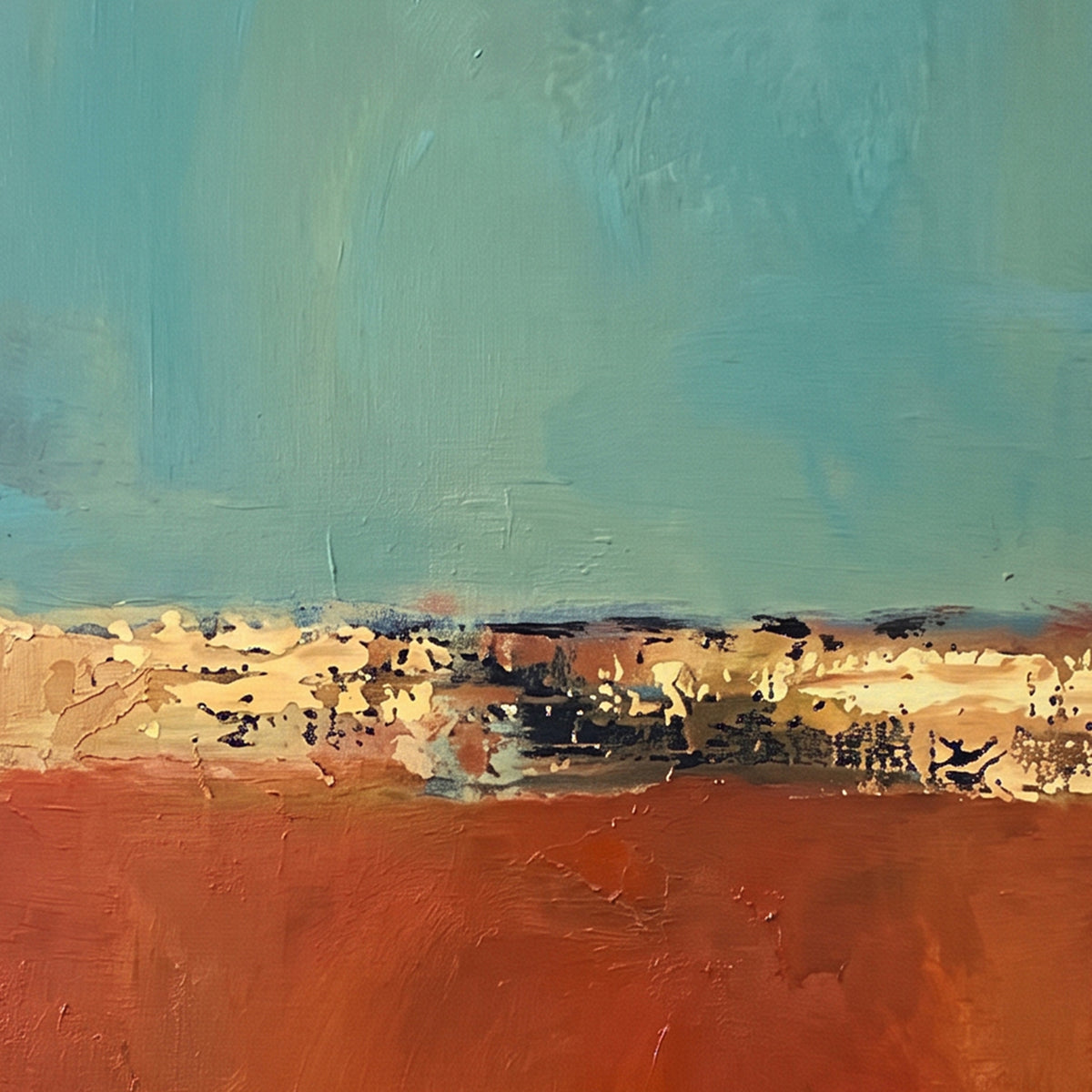 Painting Abstract Horizon Landscape