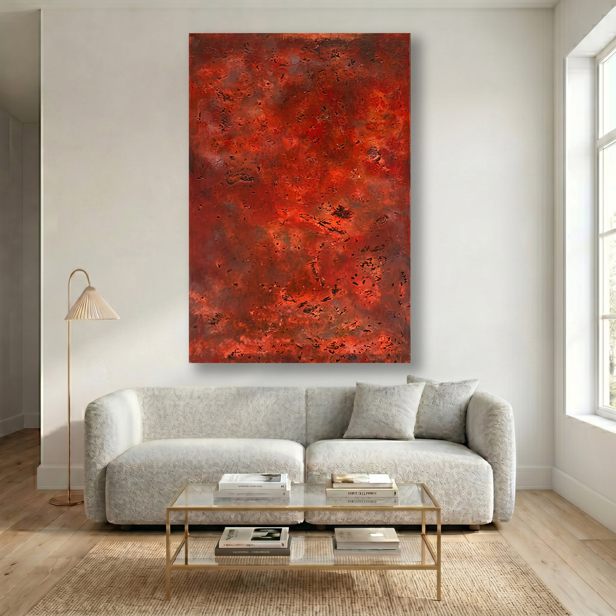 Painting Abstract Volcanic Texture and Embers