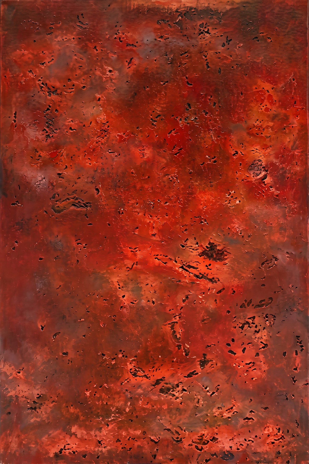 Painting Abstract Volcanic Texture and Embers