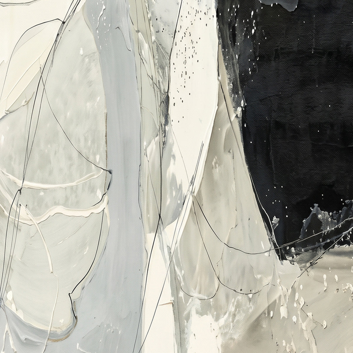 Painting Abstract Textured Neutral Composition