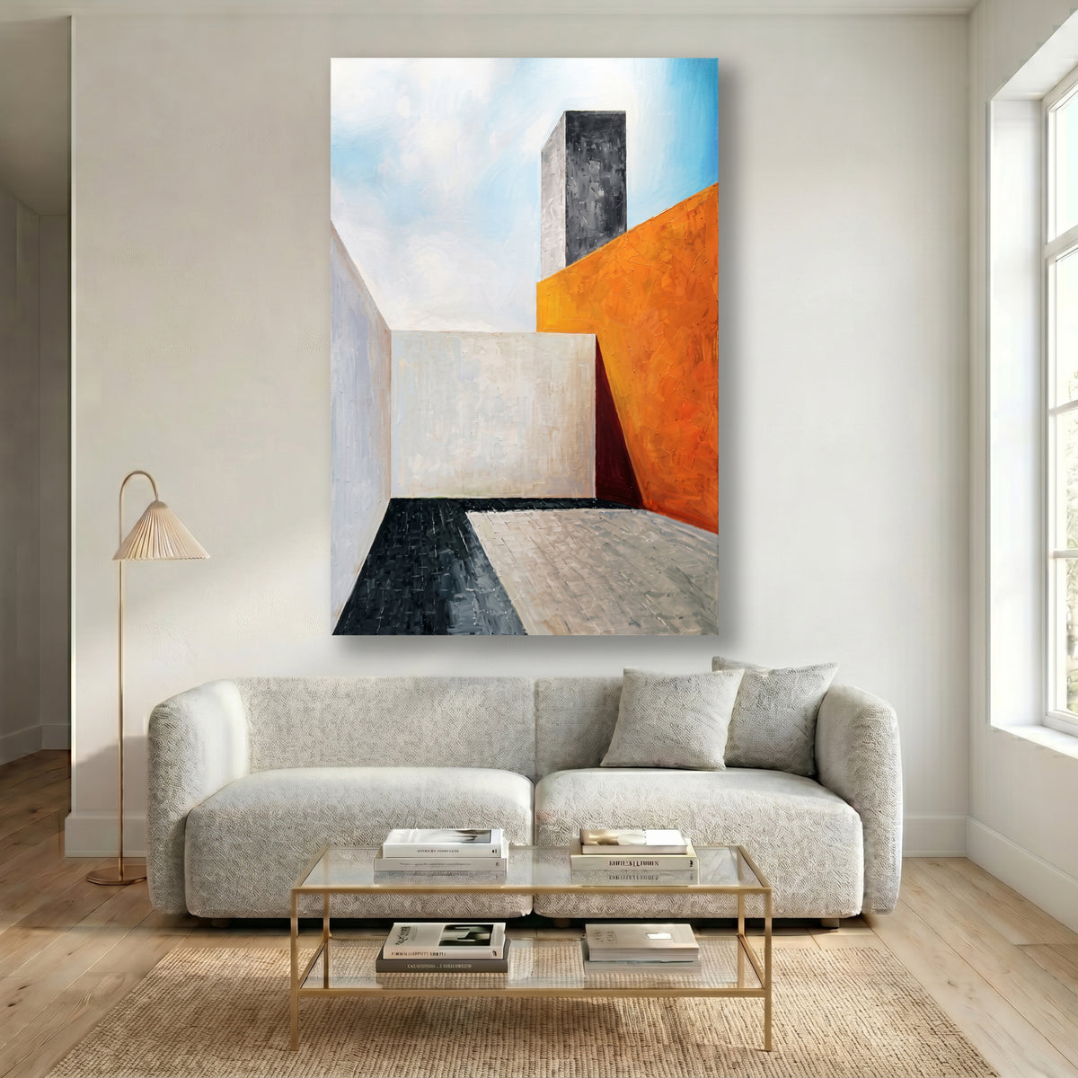 Painting Abstract Architectural Geometry