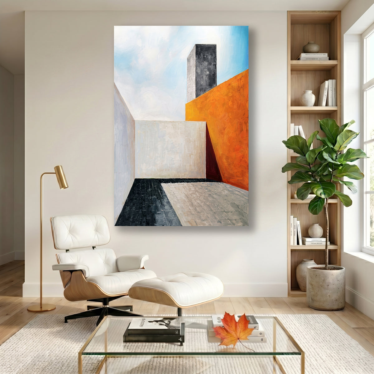 Painting Abstract Architectural Geometry