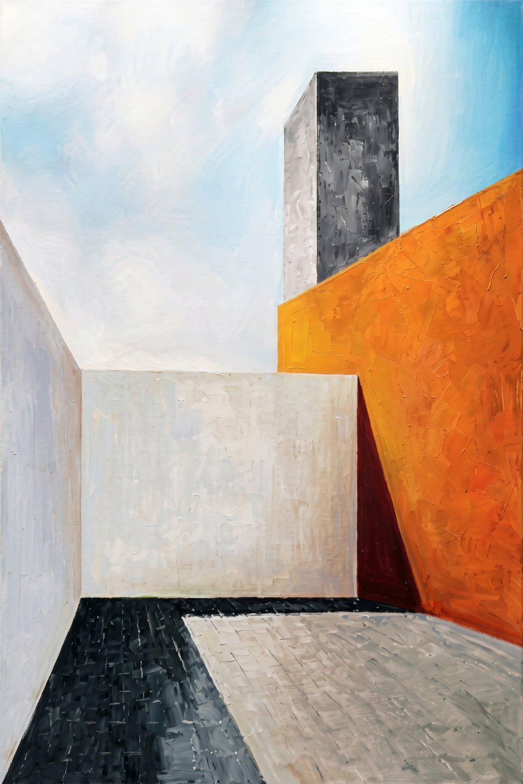 Painting Abstract Architectural Geometry