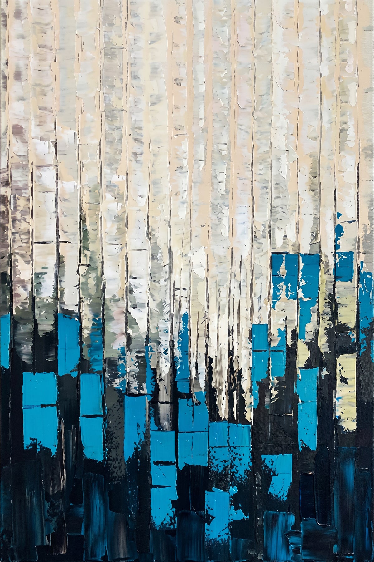 Painting Cascading Azure Depths