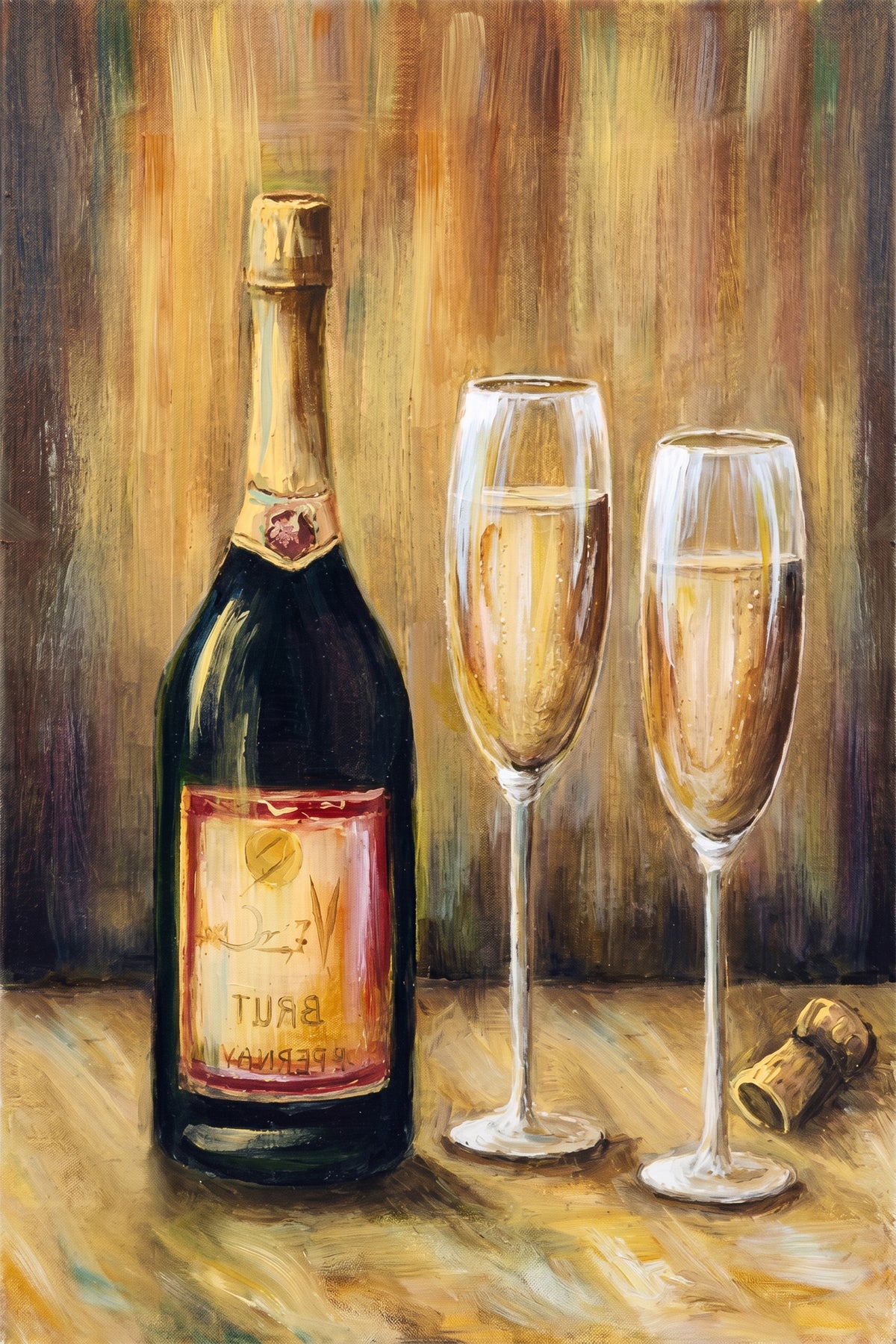 Painting Champagne Still Life