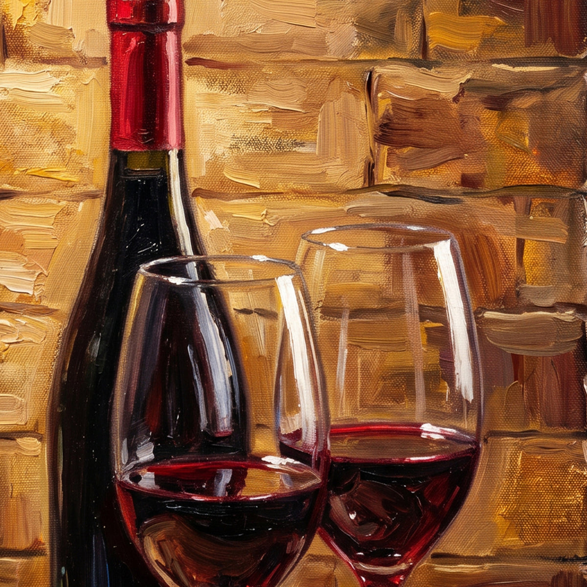 Painting Red Wine Still Life