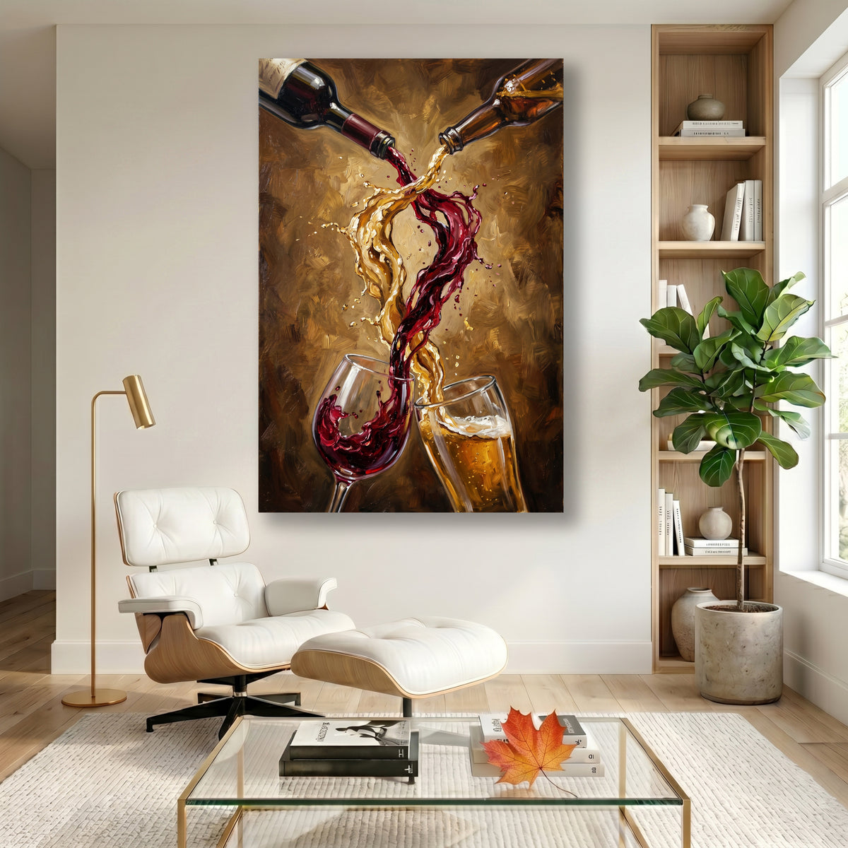 Painting Wine and Beer Pouring Still Life