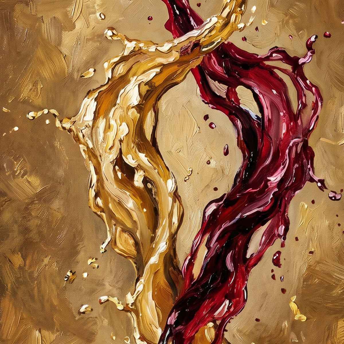 Painting Wine and Beer Pouring Still Life