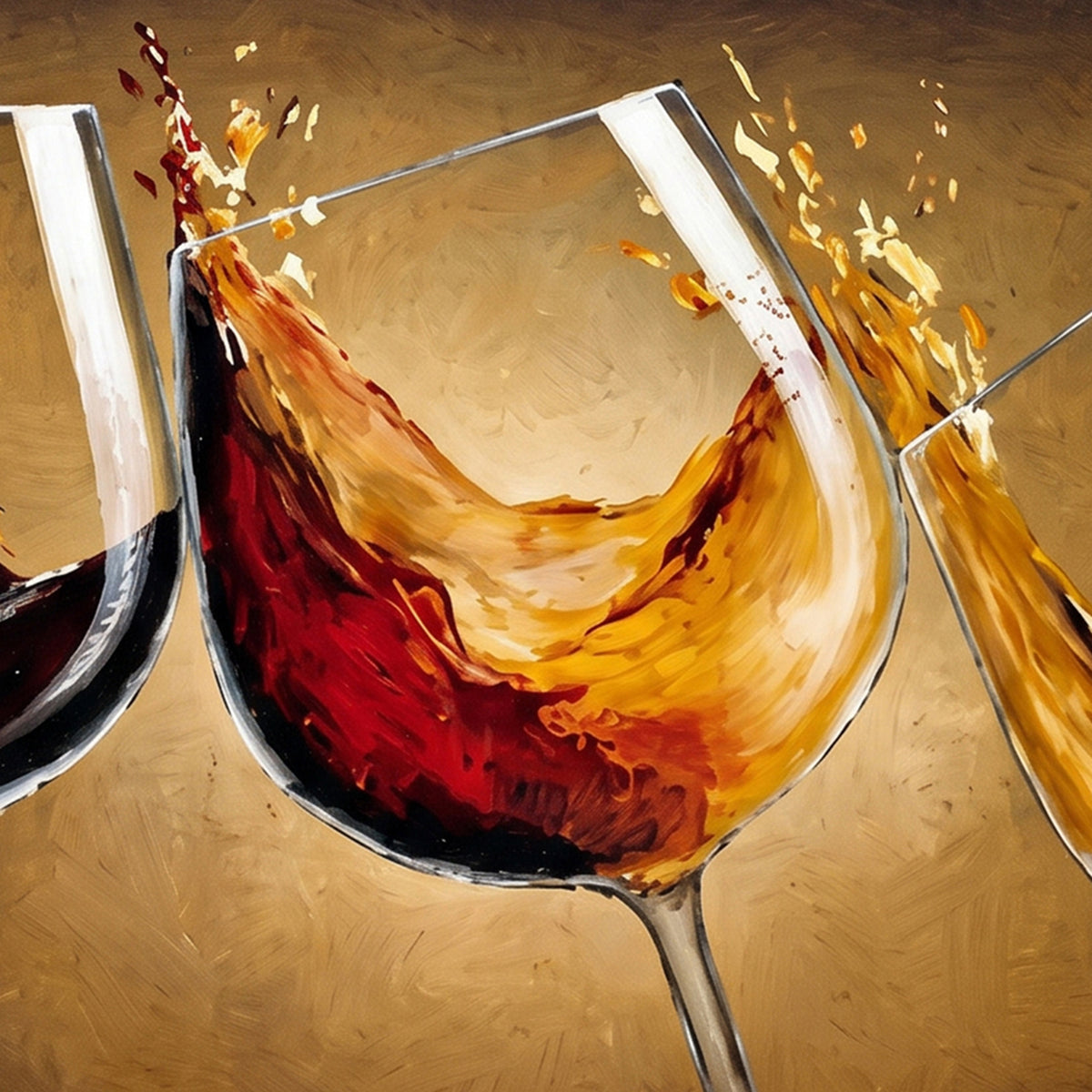 Painting Splashing Wine Trio