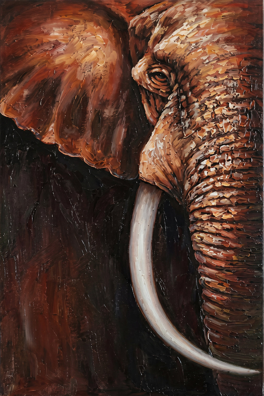 Painting Close-Up of an Elephant