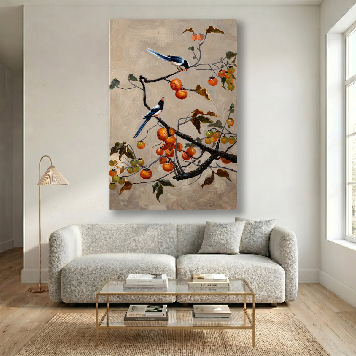 Painting Birds and Persimmons