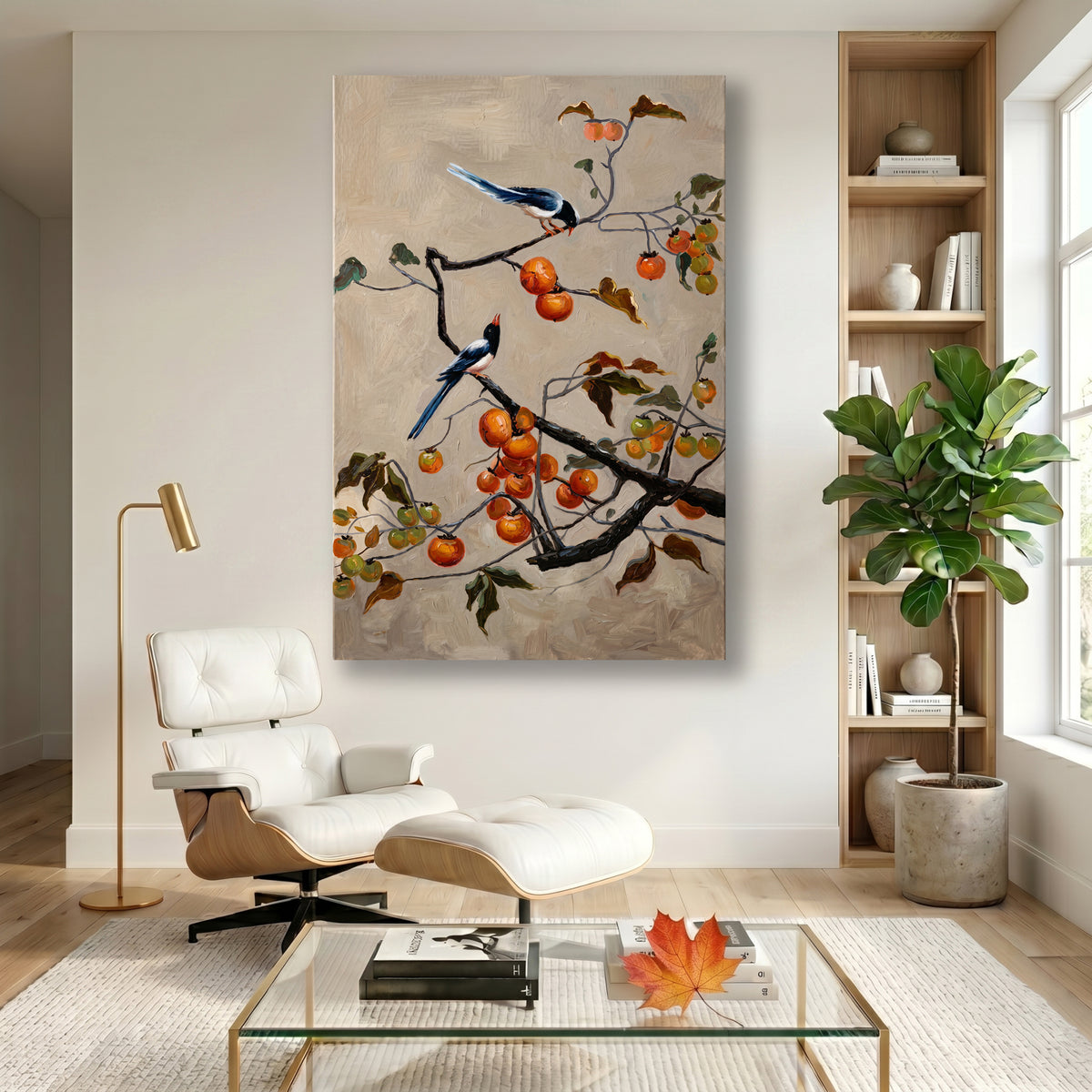 Painting Birds and Persimmons