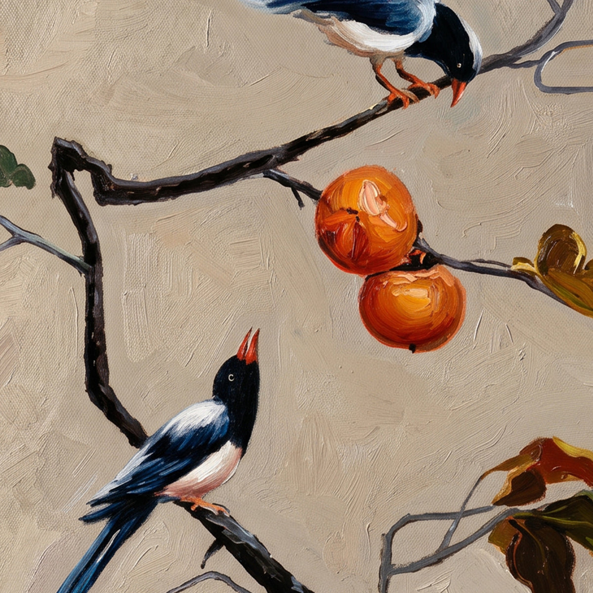 Painting Birds and Persimmons