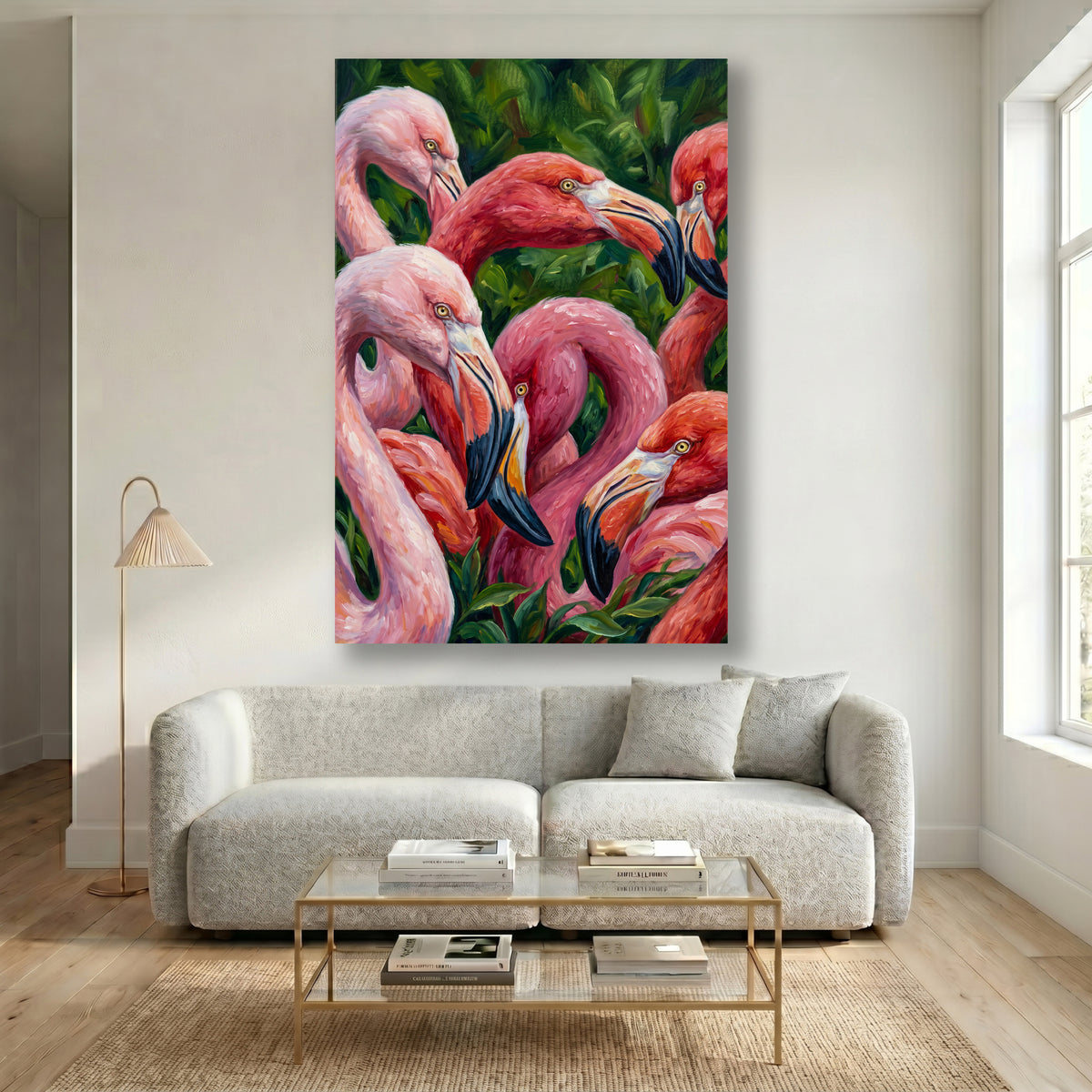 Painting Flock of Flamingos