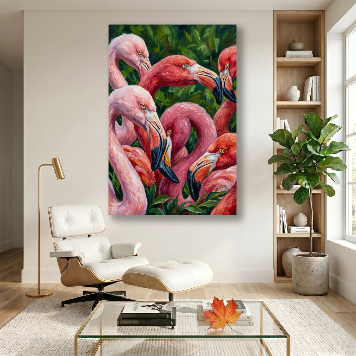 Painting Flock of Flamingos