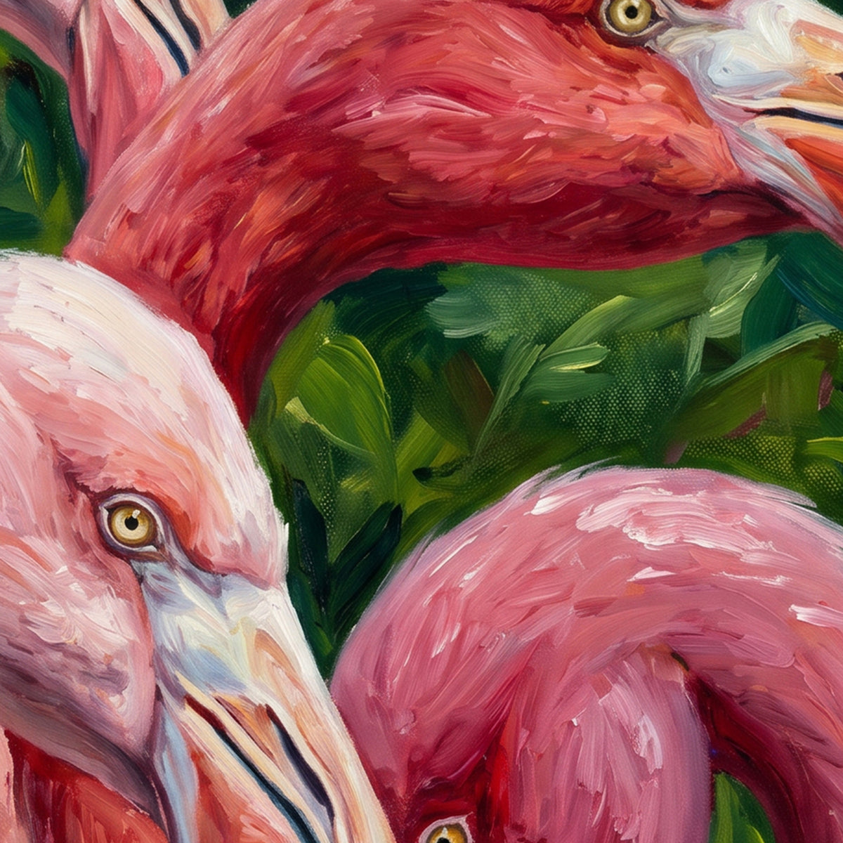 Painting Flock of Flamingos