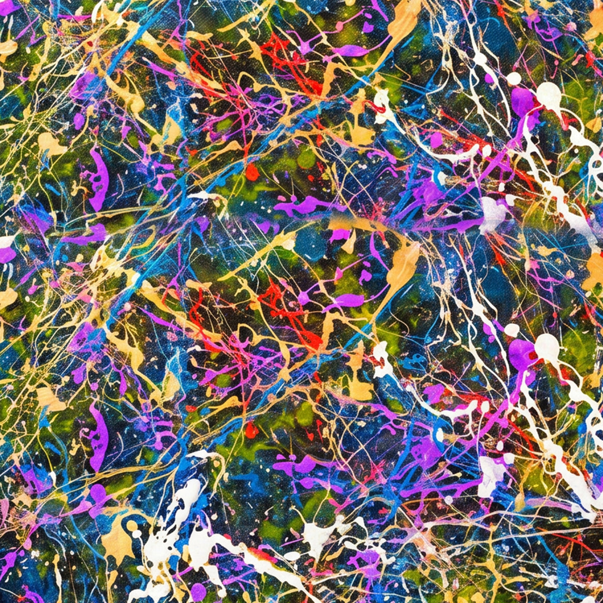 Painting Abstract Expressive Splatter Composition