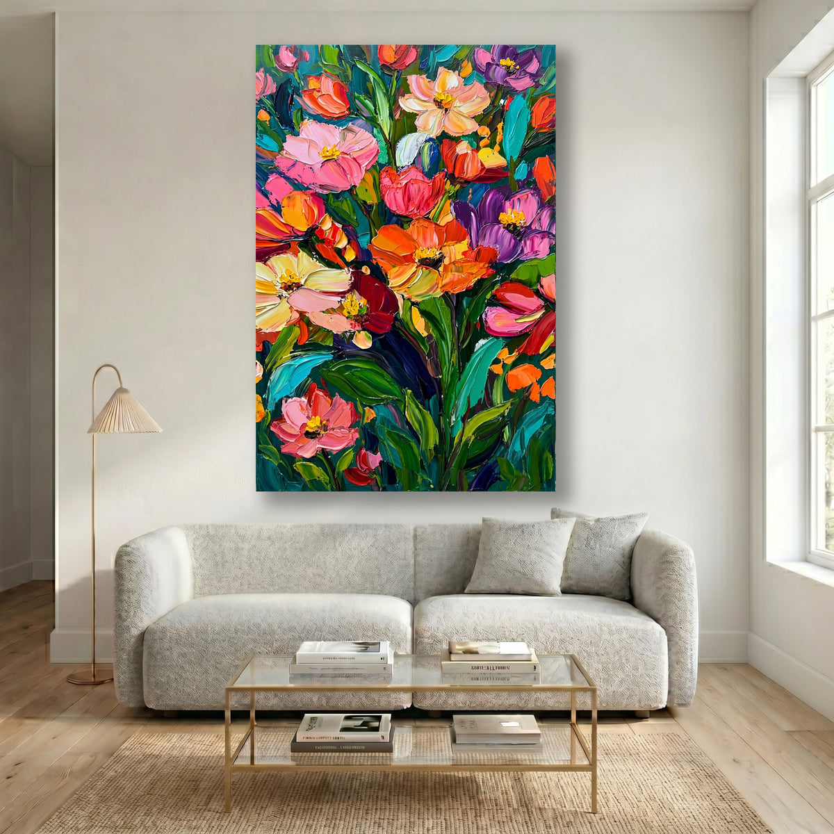 Painting Vibrant Floral Symphony