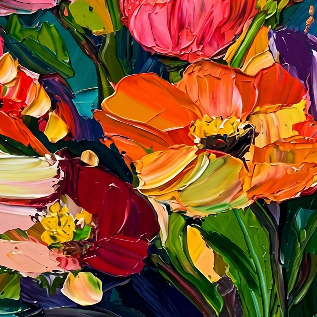 Painting Vibrant Floral Symphony