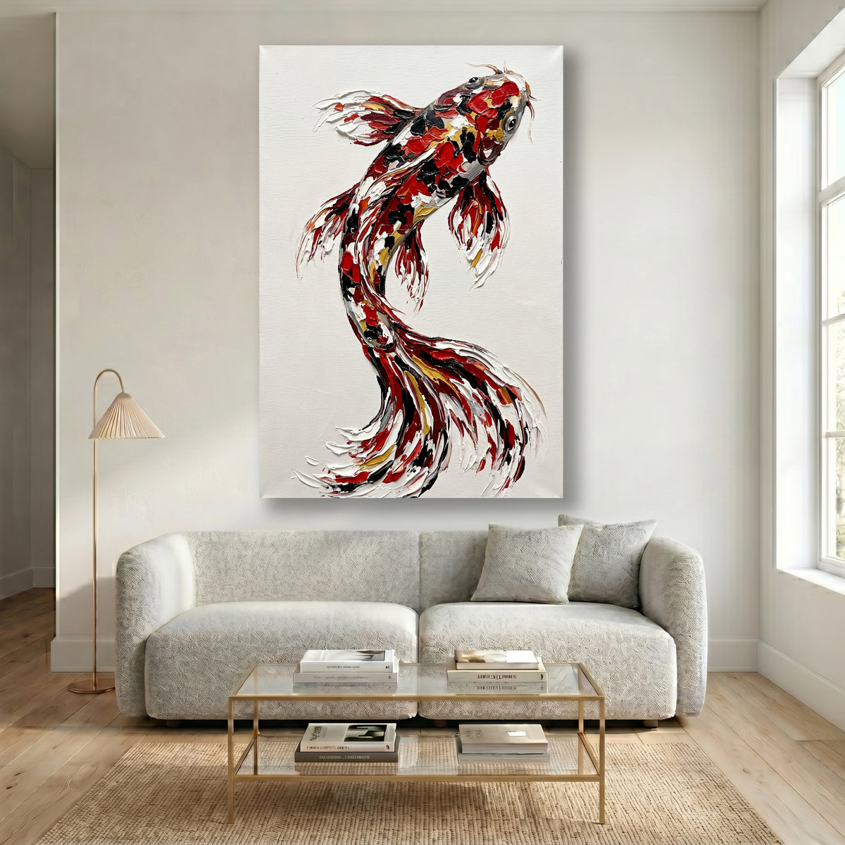 Painting Textured Koi Fish