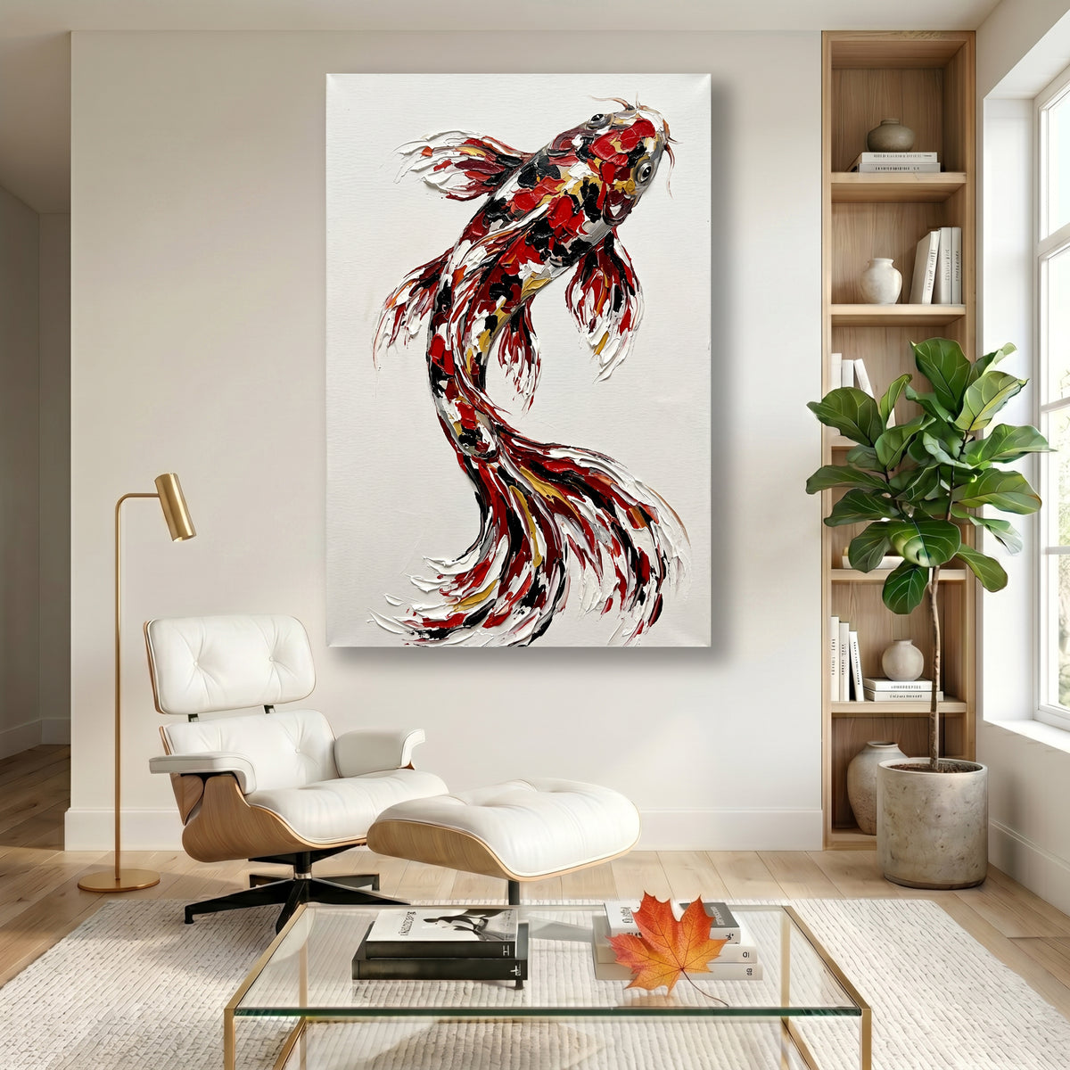 Painting Textured Koi Fish
