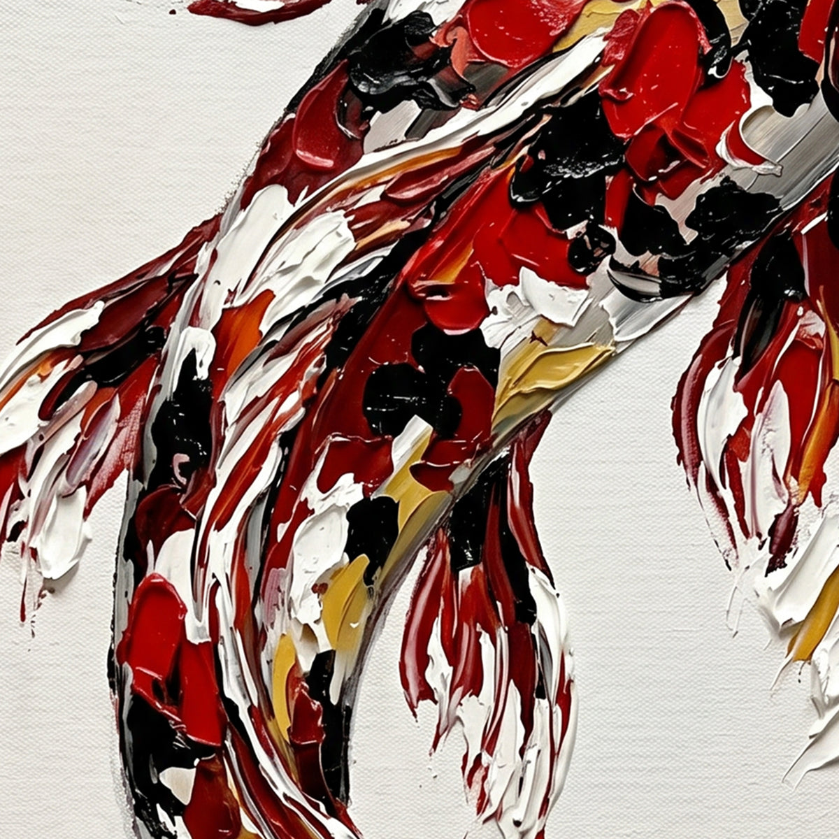 Painting Textured Koi Fish