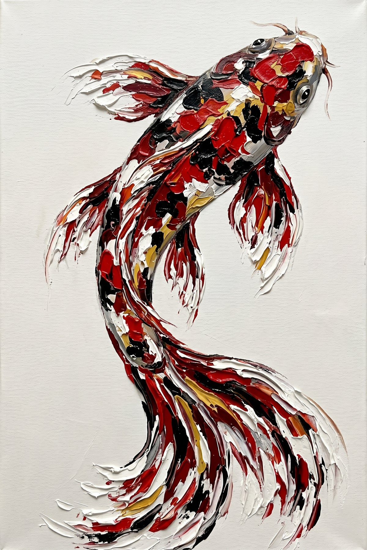 Painting Textured Koi Fish