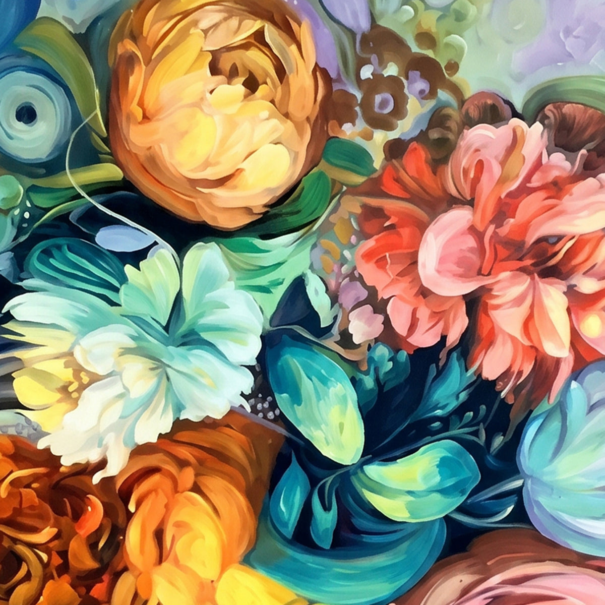 Painting Chromatic Flora Symphony