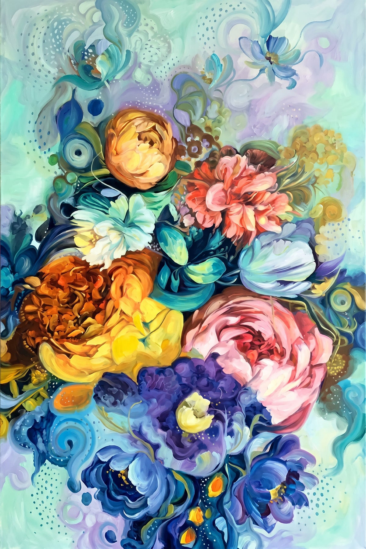 Painting Chromatic Flora Symphony