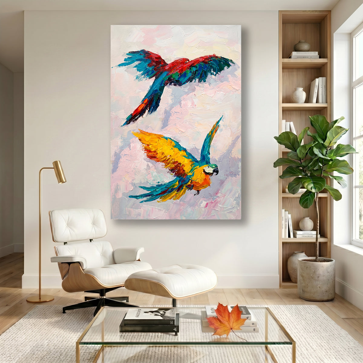 Painting Flying Parrots