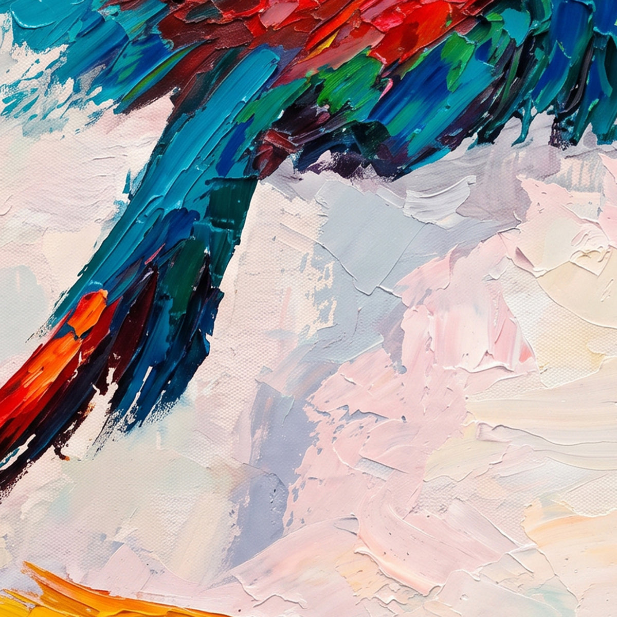 Painting Flying Parrots