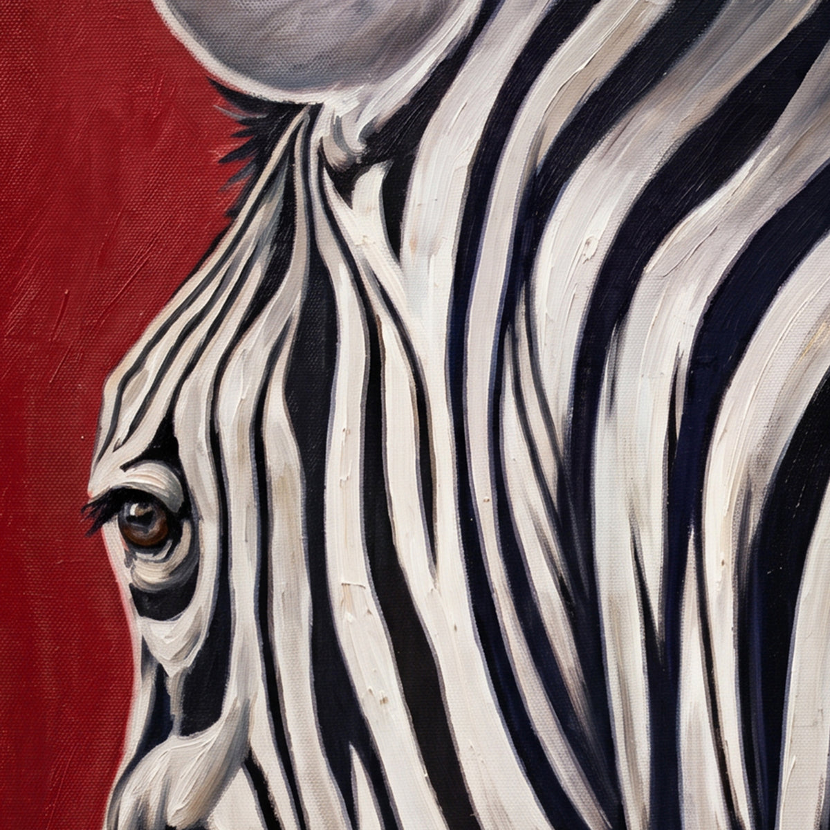 Painting Profile of a Zebra