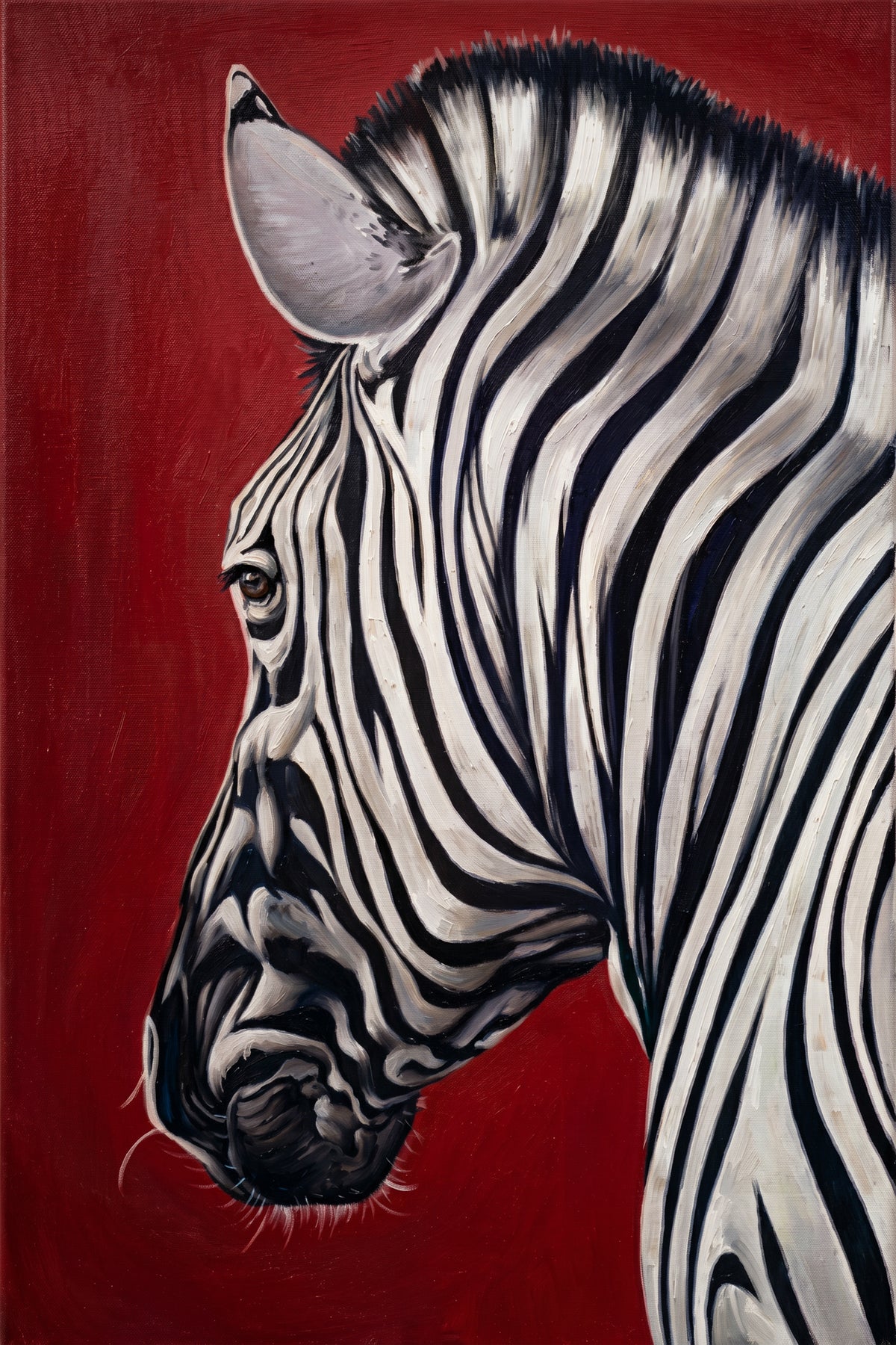 Painting Profile of a Zebra