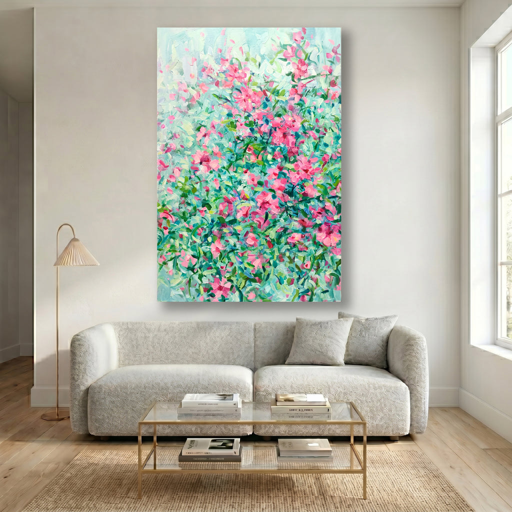 Painting Luminous Roseate Cascade