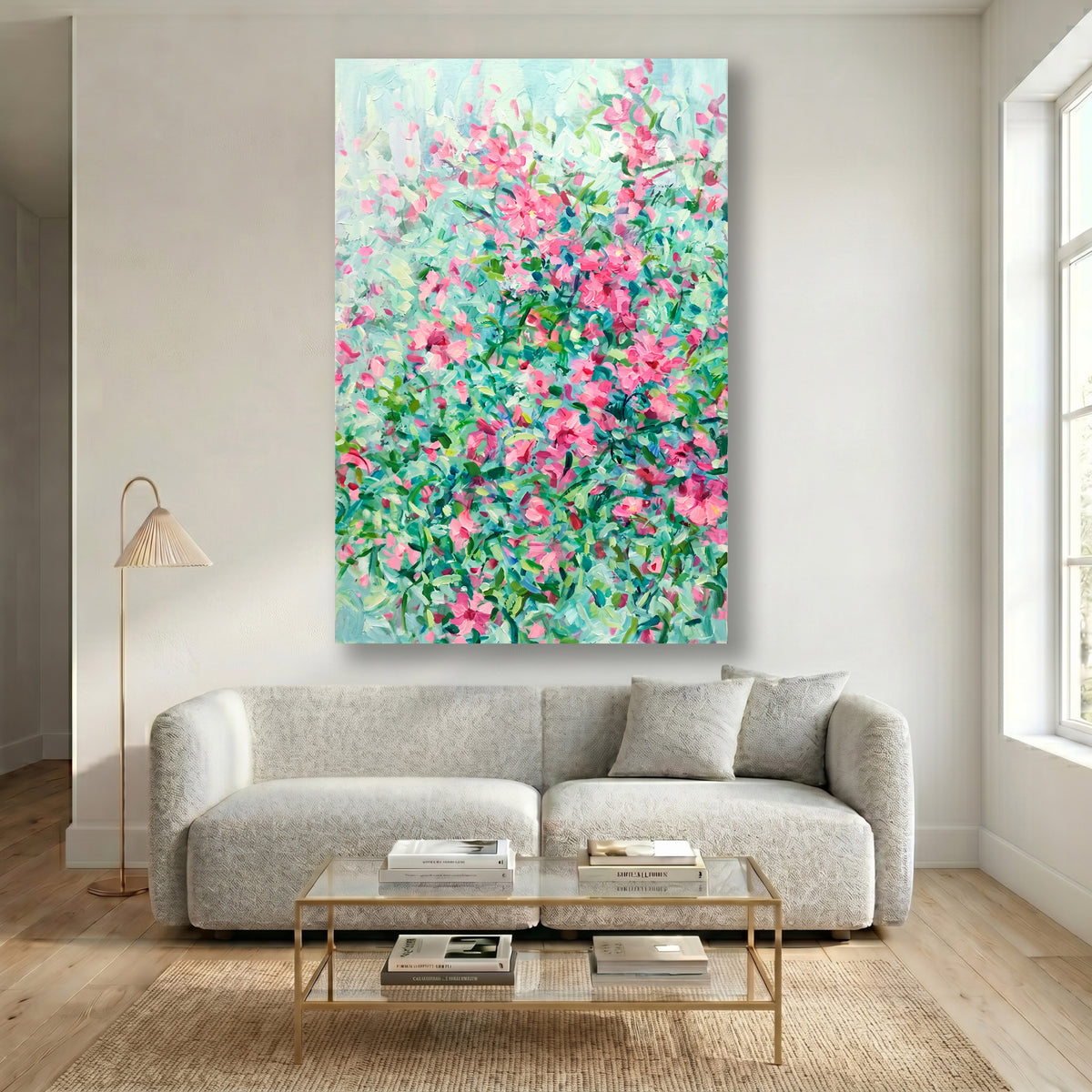Painting Luminous Roseate Cascade