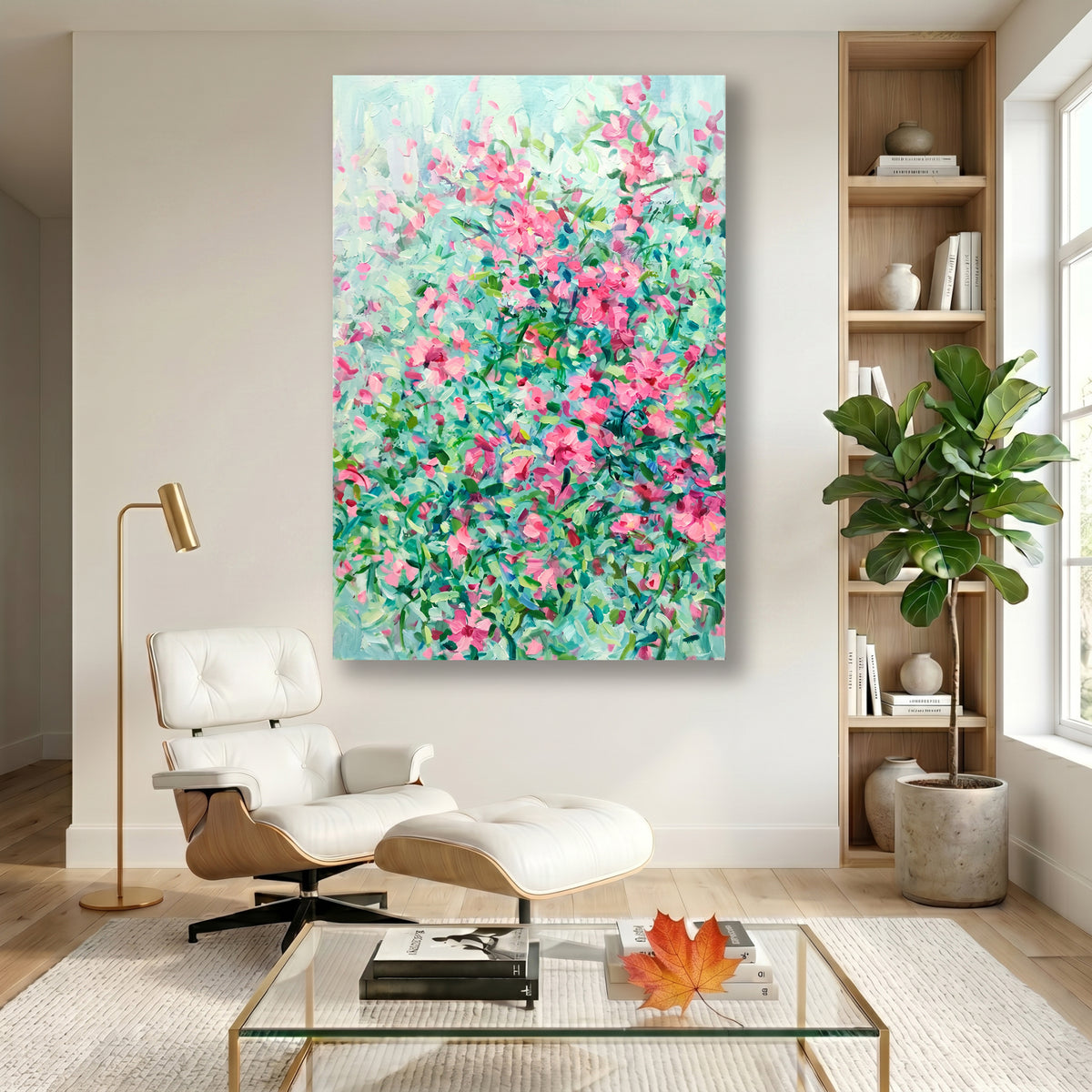 Painting Luminous Roseate Cascade