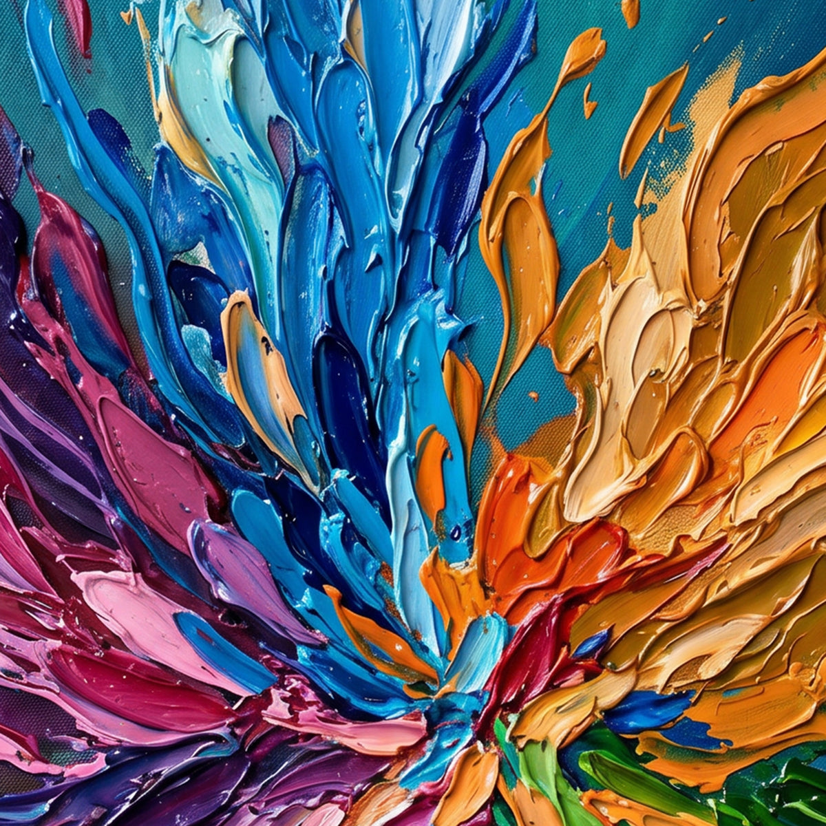 Painting Luminous Chromatic Bloom