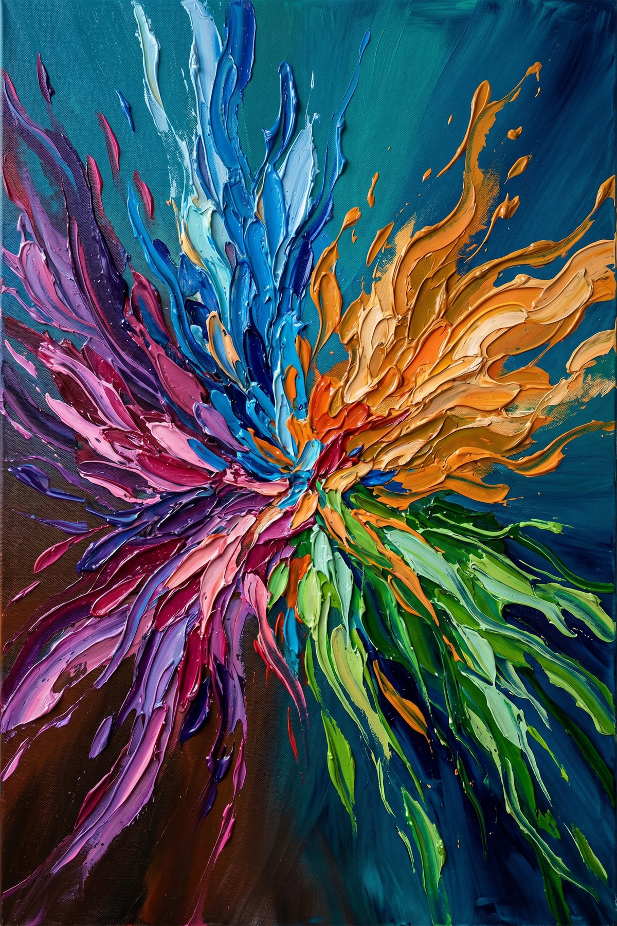 Painting Luminous Chromatic Bloom