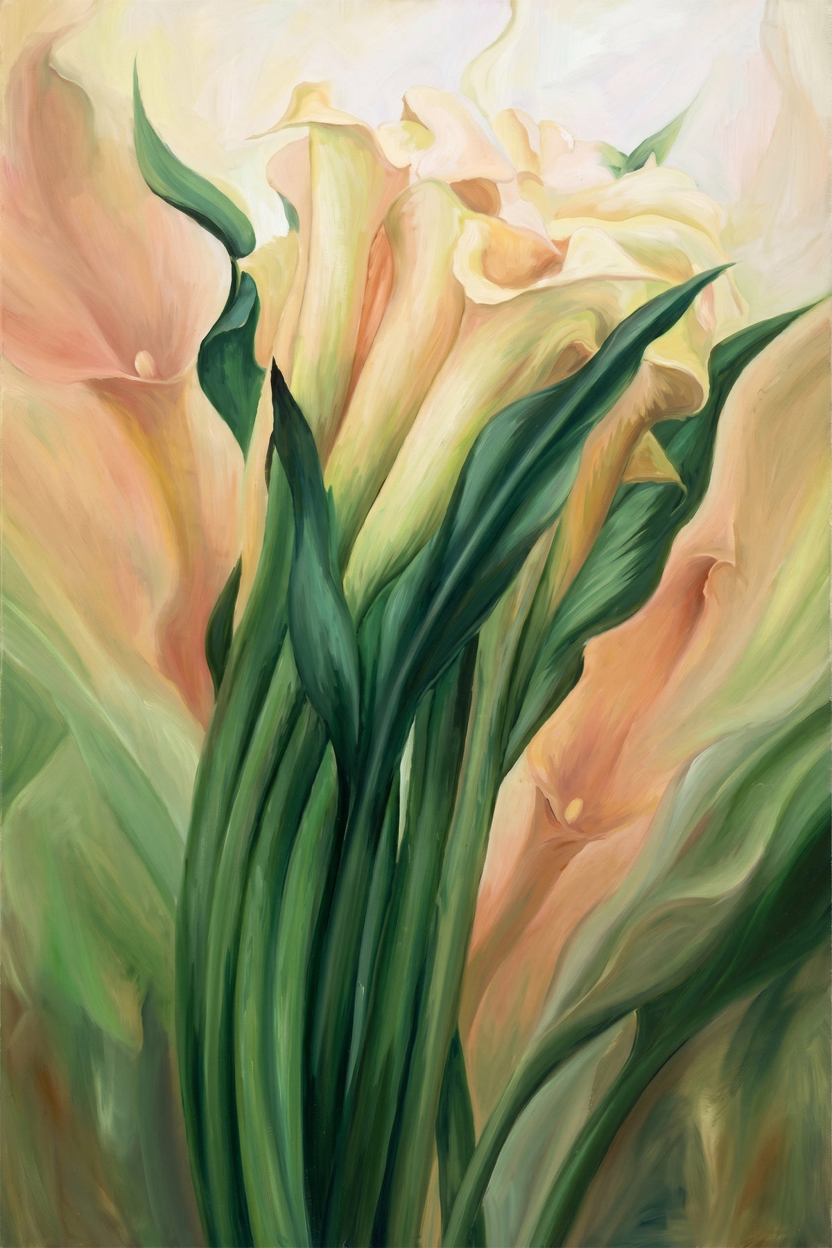 Painting Soft Calla Lilies