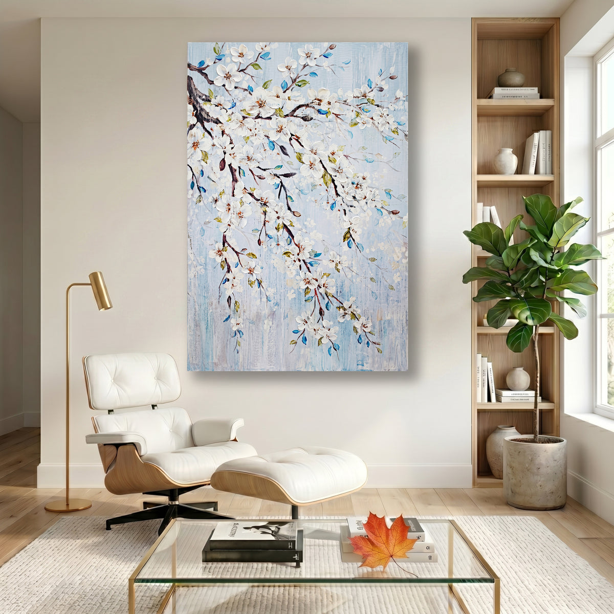 Painting Cerulean Blossom Cascade