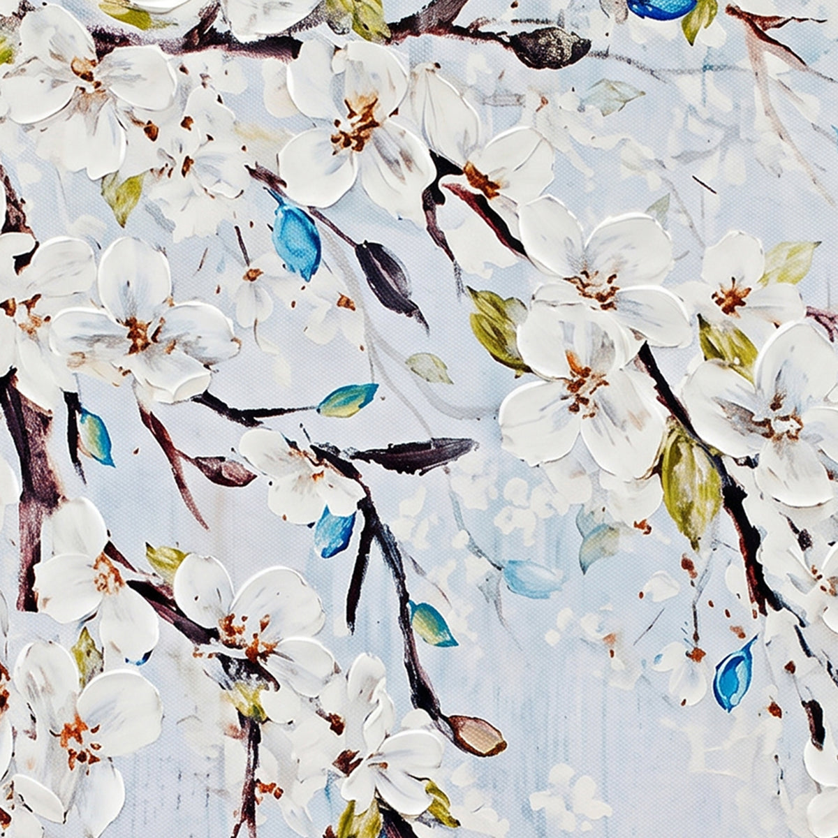 Painting Cerulean Blossom Cascade