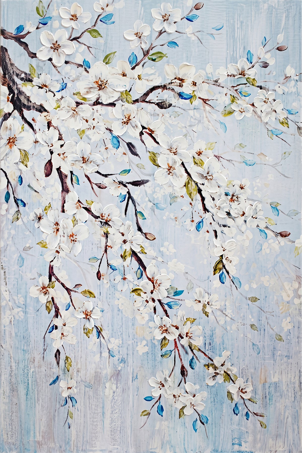 Painting Cerulean Blossom Cascade