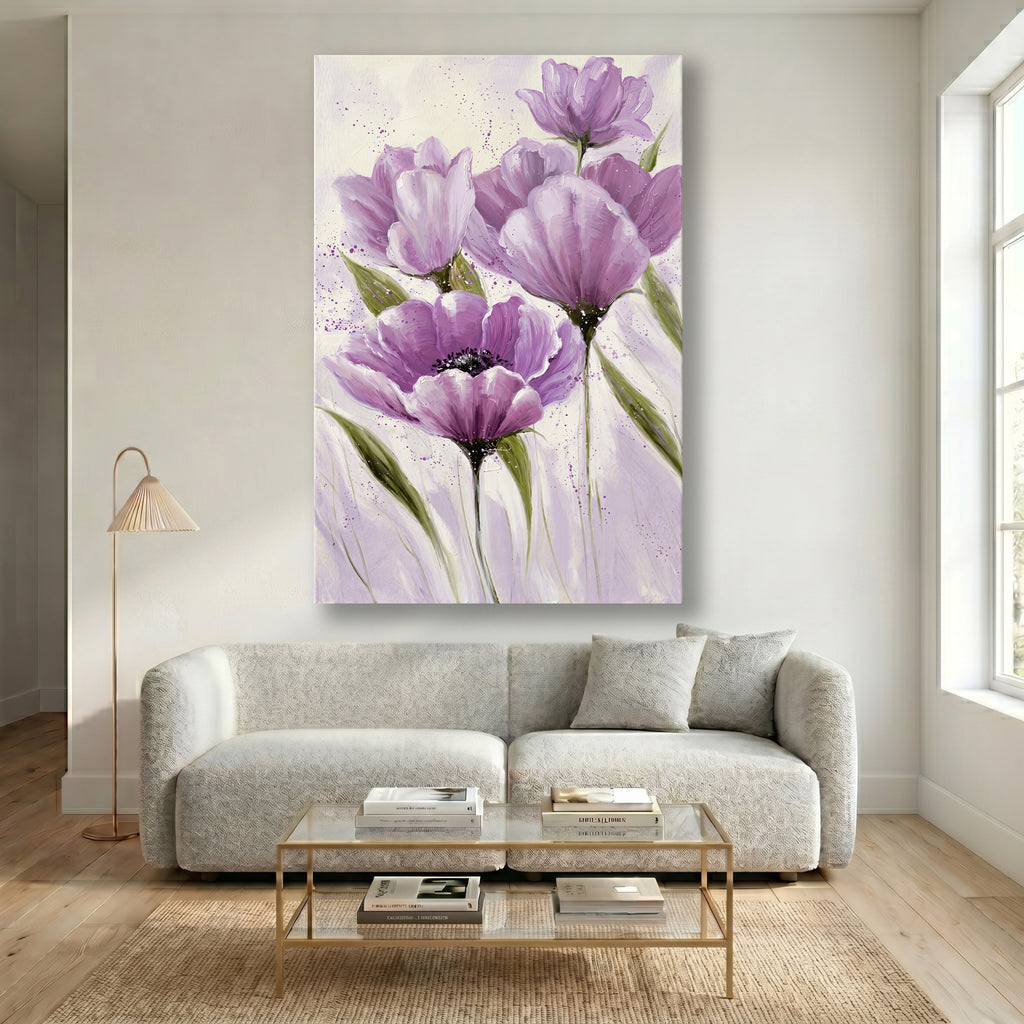 Painting Expressive Purple Anemones