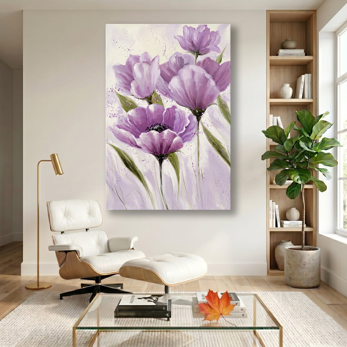 Painting Expressive Purple Anemones