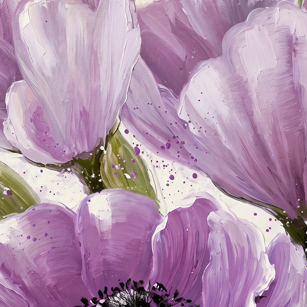 Painting Expressive Purple Anemones