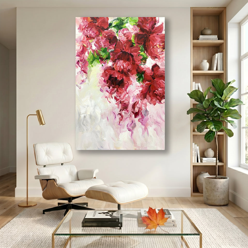 Painting Crimson Cascade