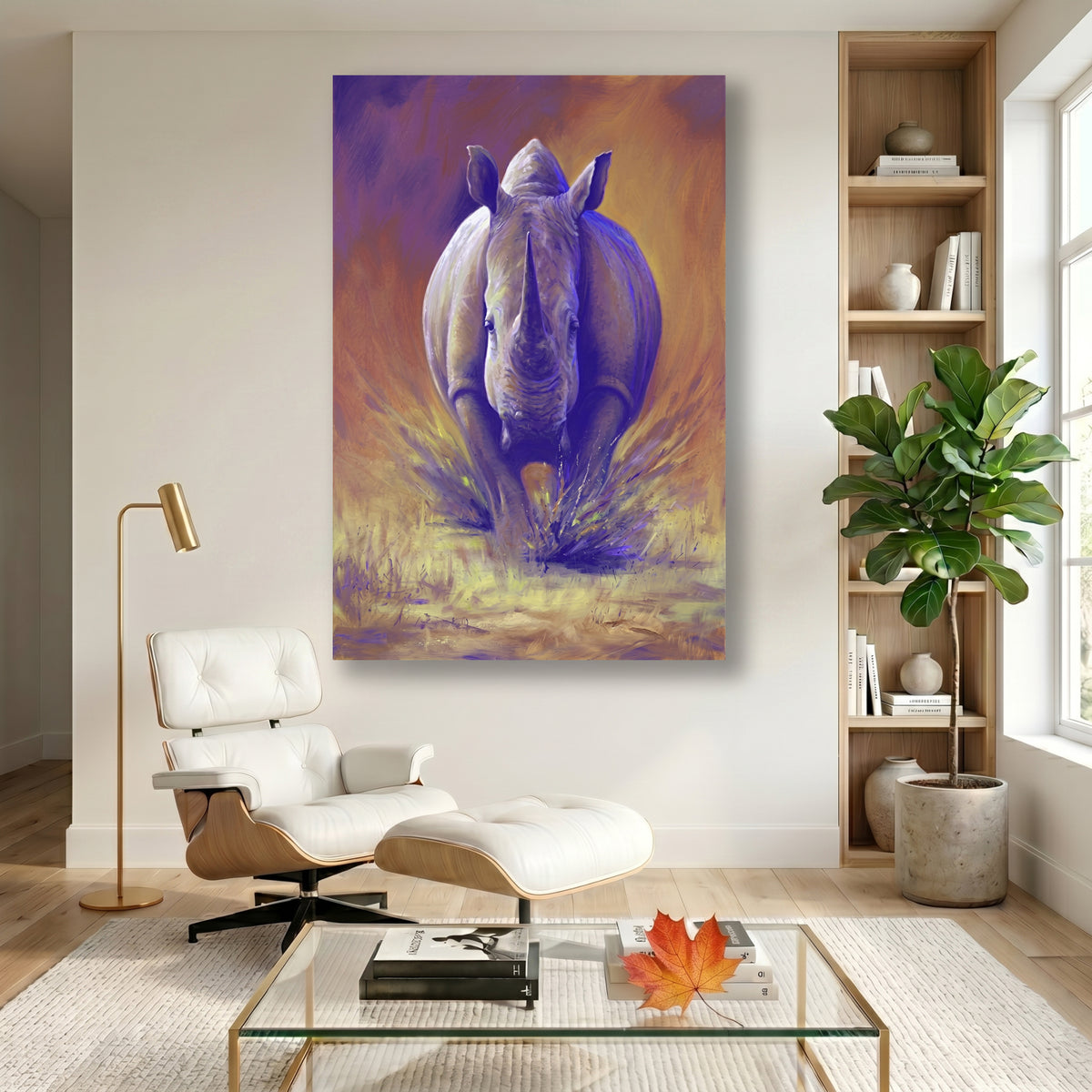 Painting Charging Rhinoceros